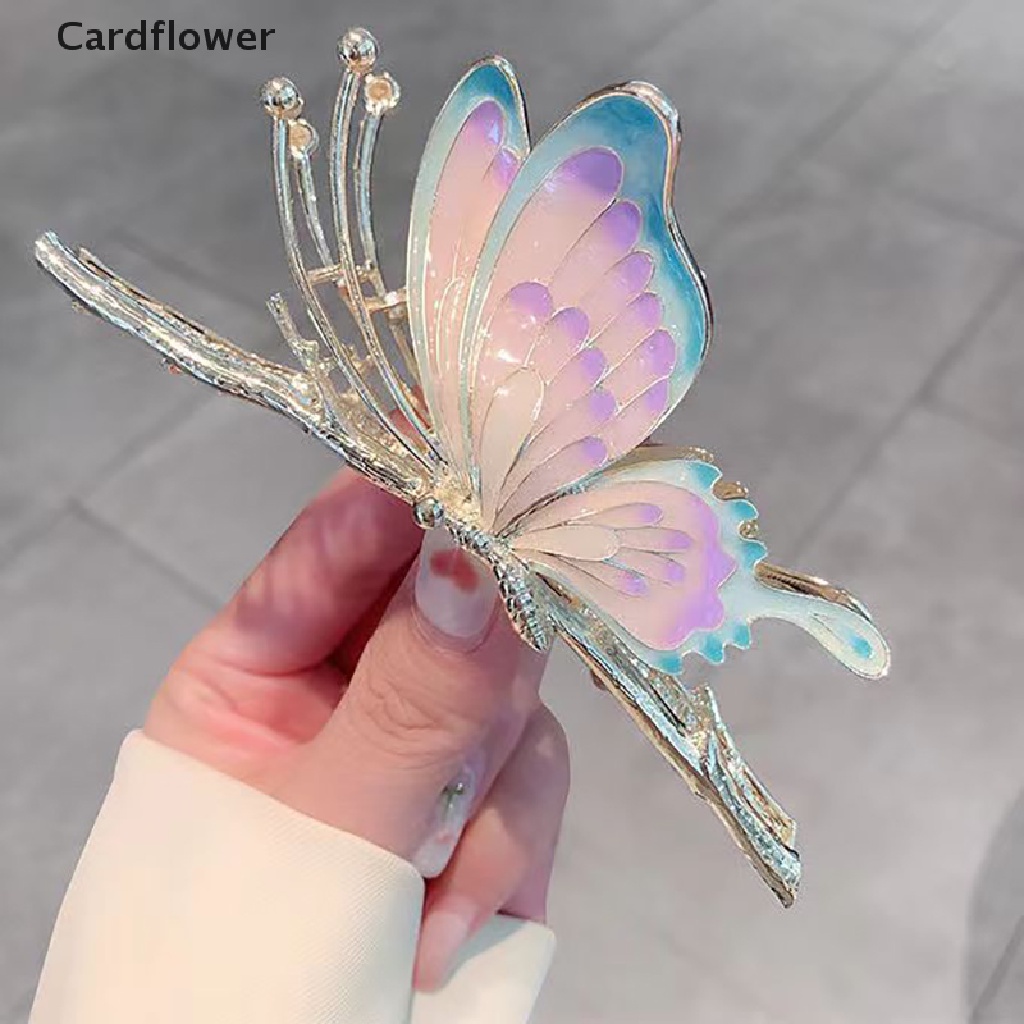 &lt; Cardflower &gt; Kẹp Tóc Càng Cua Cỡ Lớn Thời Trang Vintage Cho Nữ