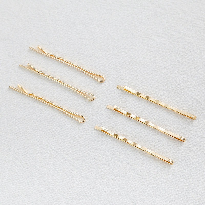 Kẹp tóc kim loại thiết kế đơn giản cho nữ