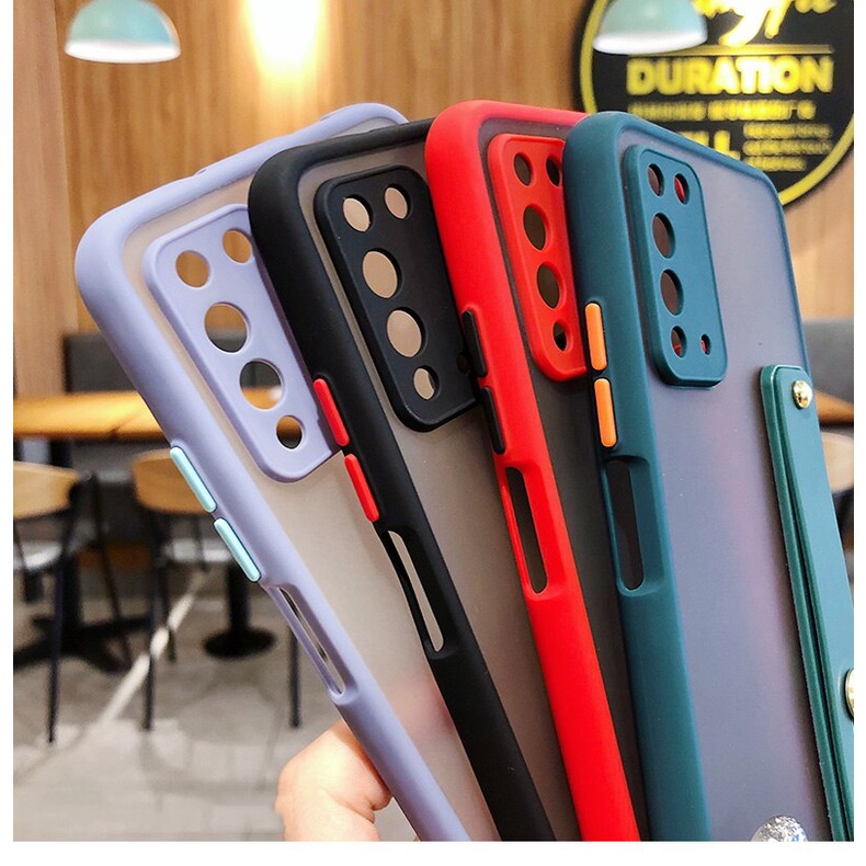 Ốp Điện Thoại Cứng Có Dây Đeo Bảo Vệ Camera Cho Xiaomi Redmi 10C 10 Note 11 11S 10 10S 11T K50 Poco X4 M3 M4 Pro F3
