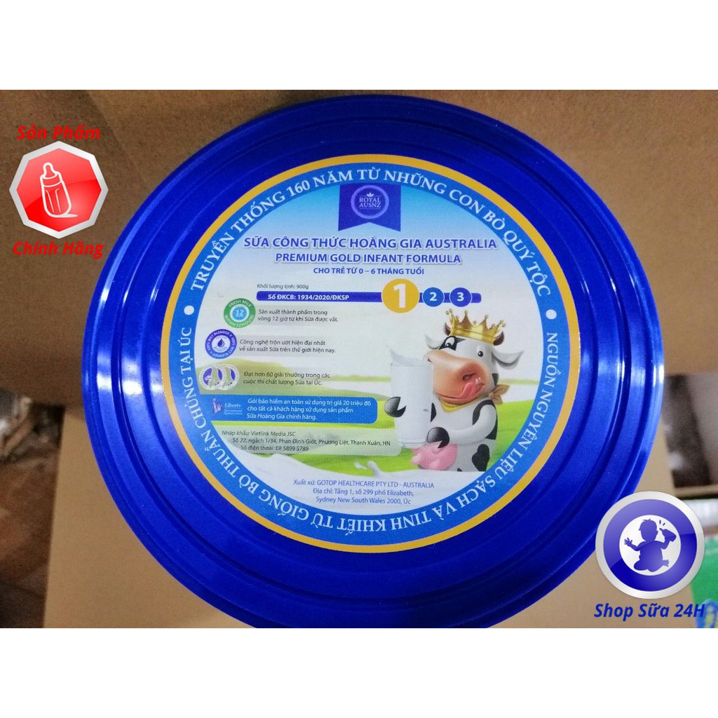 [DATE 2023] Sữa Hoàng Gia Úc Royal AUSNZ Premium Gold Số 1, 2, 3, Kid Formula Lon 900g