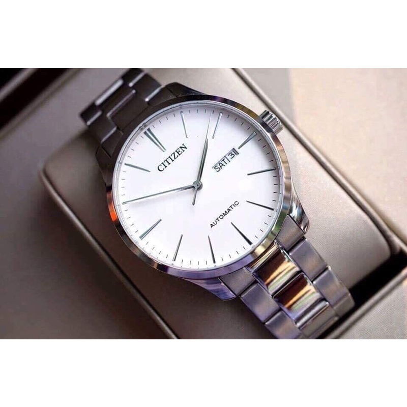 ĐỒNG HỒ NAM CHÍNH HÃNG CITIZEN NH8350-83A Automatic Máy Auto Cal 8200 hỗ trợ lên cót tay đầy đủ