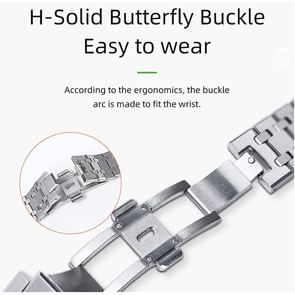 Khung Viền Kim Loại Không Gỉ Và Cao Su Cho Đồng Hồ Casio Mod GA2100 Modified 3rd Generation GA-2100 / 2110