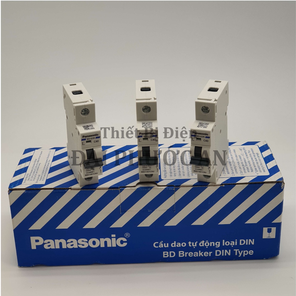 Aptomat  1P 10A16A, 20A, 25A, 32A, 40A, 50A, 63A , MCB Chống Cháy Chống Chập Điện PANASONIC
