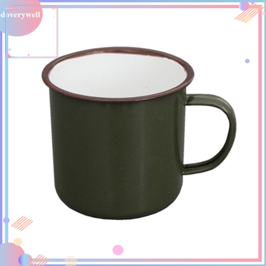 Cốc Uống Sữa Tráng Men Chống Sốc Hình Tròn Tiện Dụng Cho Gia Đình