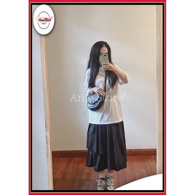 Chân Váy Xòe 🦋 Chân váy Uzallang lệch vạt 2 màu 🦋 AB | BigBuy360 - bigbuy360.vn