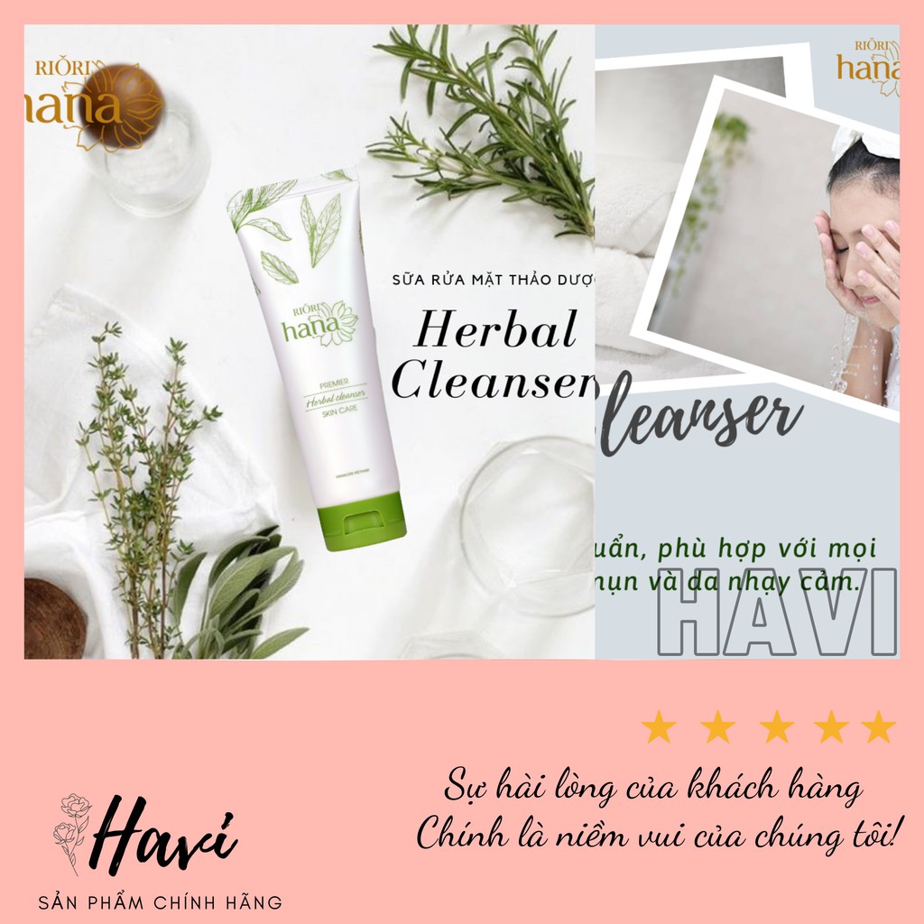 Sữa Rửa Mặt Thảo Mộc Riori - Hana Herbal Cleanser - Havi68 Shop