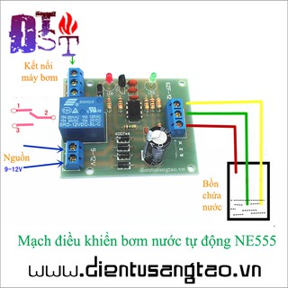 Mạch điều khiển bơm nước tự động NE555