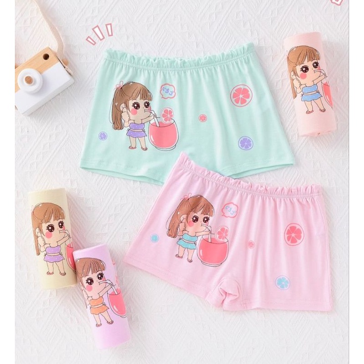 Quần chip đùi cotton cho bé gái (8-28kg)-PoSam Kids