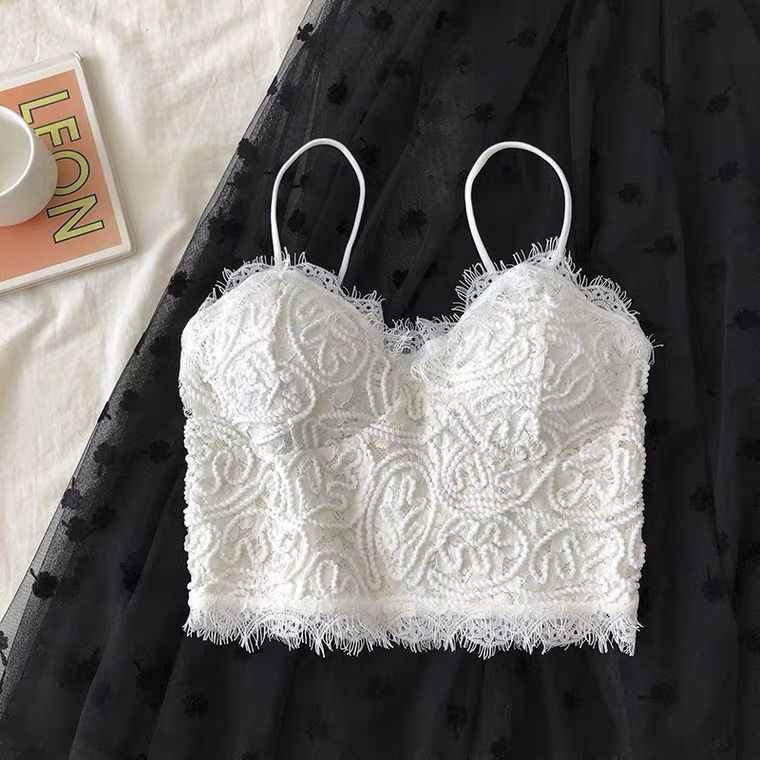 COZOK Áo Hai Dây Phối Ren Hở Lưng Quyến Rũ