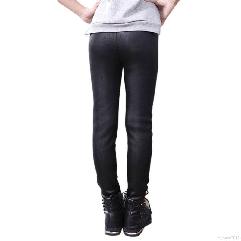 Quần legging co dãn màu trơn cho bé gái