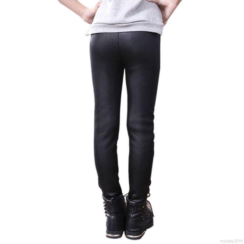 Quần legging co dãn màu trơn cho bé gái