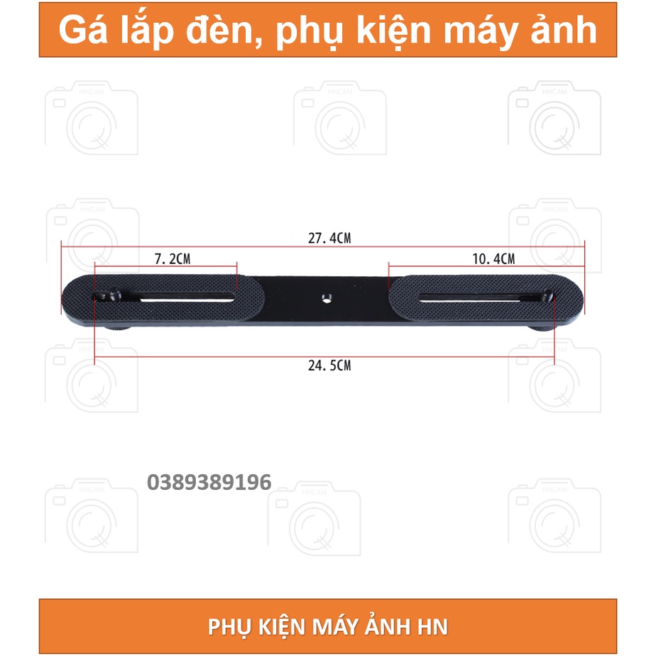 Gá lắp đèn và phụ kiện vào chân máy, lắp đèn quay video