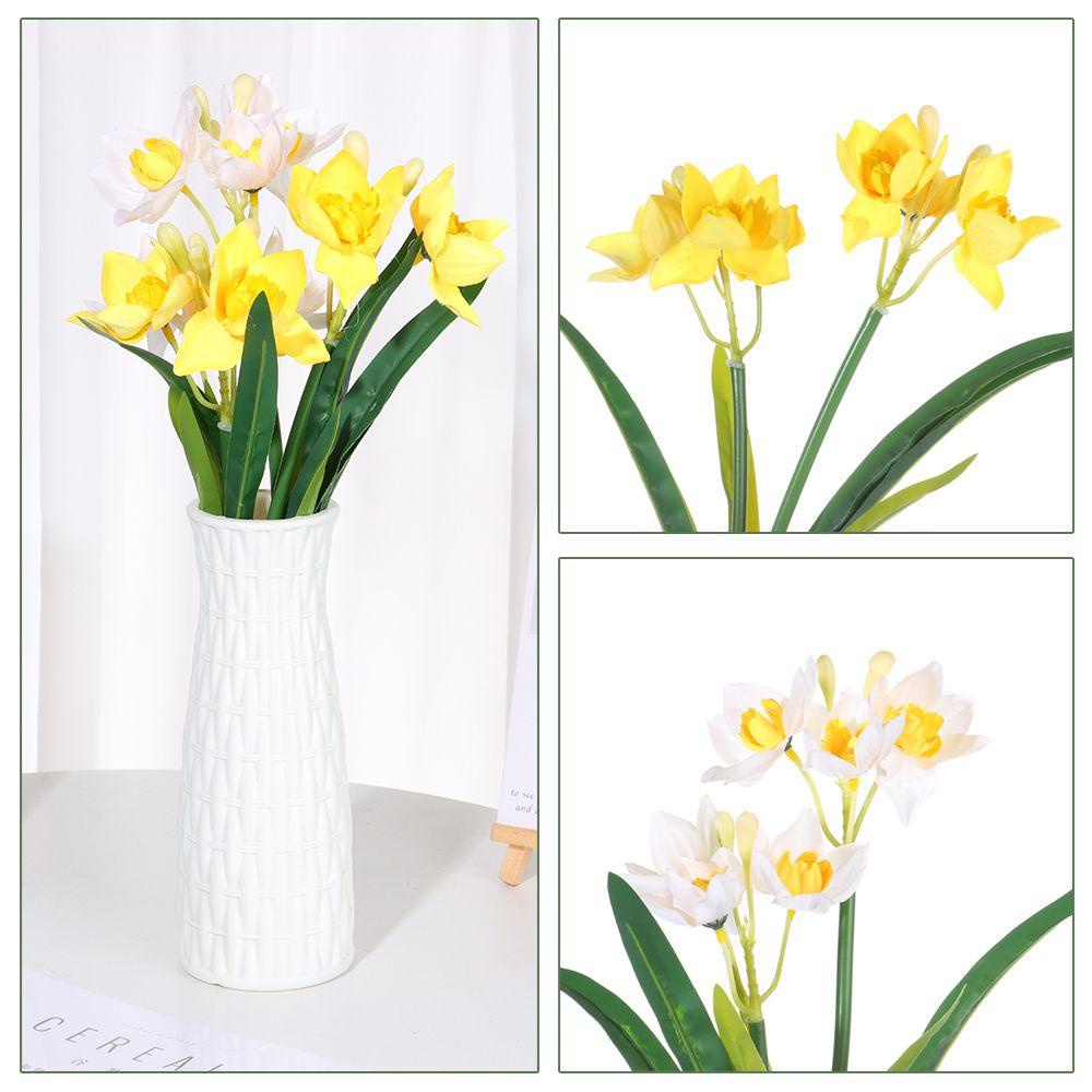 Nhánh 6 Bông Hoa Thủy Tiên Giả Trang Trí Phòng Khách / Tiệc Cưới