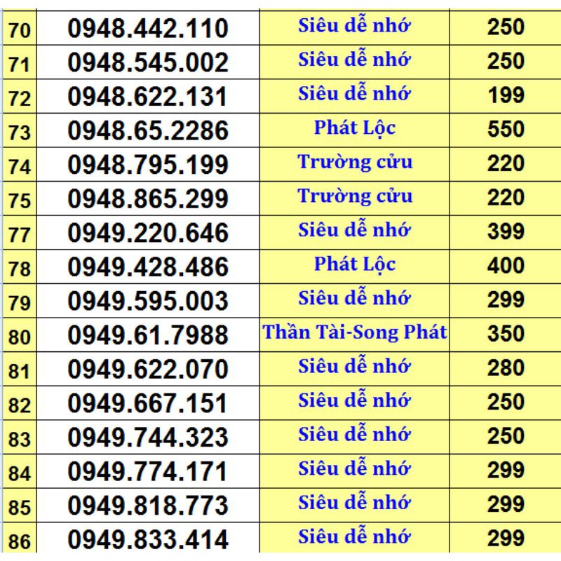 SIM SỐ ĐẸP VINA