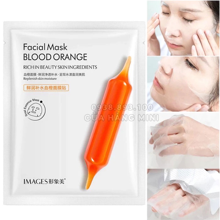 Mặt Nạ Giấy Dưỡng Trắng Da IMAGES Facial Mask Blood Orange - Cửa Hàng Mini™