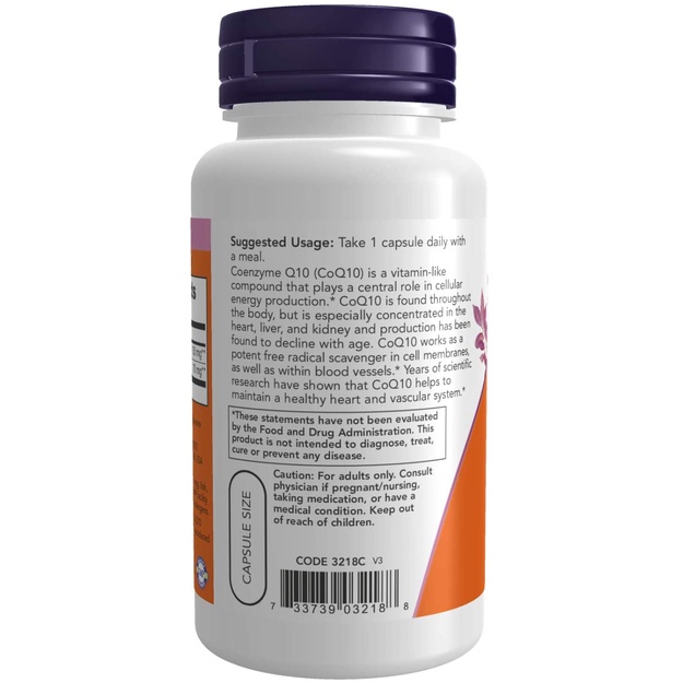 CoQ10 | Now CoQ10 150mg  – Chống oxi hóa, tai biến tim mạch, giảm cholesterol, điều hòa huyết áp - Chính hãng