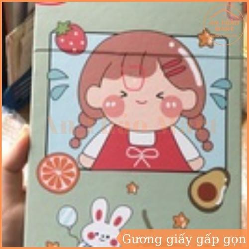 Gương Giấy Để Bàn Gấp Gọn, Gương Trang Điểm Gấp Giấy Tiện Lợi