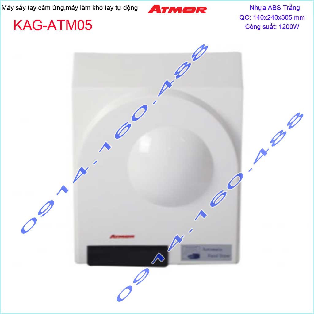 Máy sấy tay cảm ứng Atmor KAG-ATM05, máy sấy tay tự động khô nhanh sử dụng tốt siêu bền