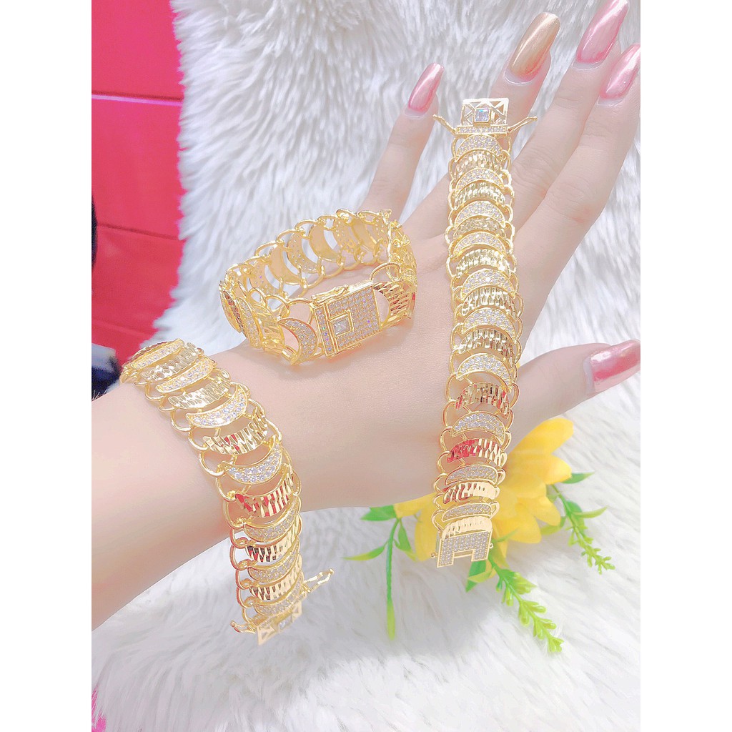 Lắc Tay Nữ Mạ Vàng 18k Sang Trọng UHA L4182160A-350