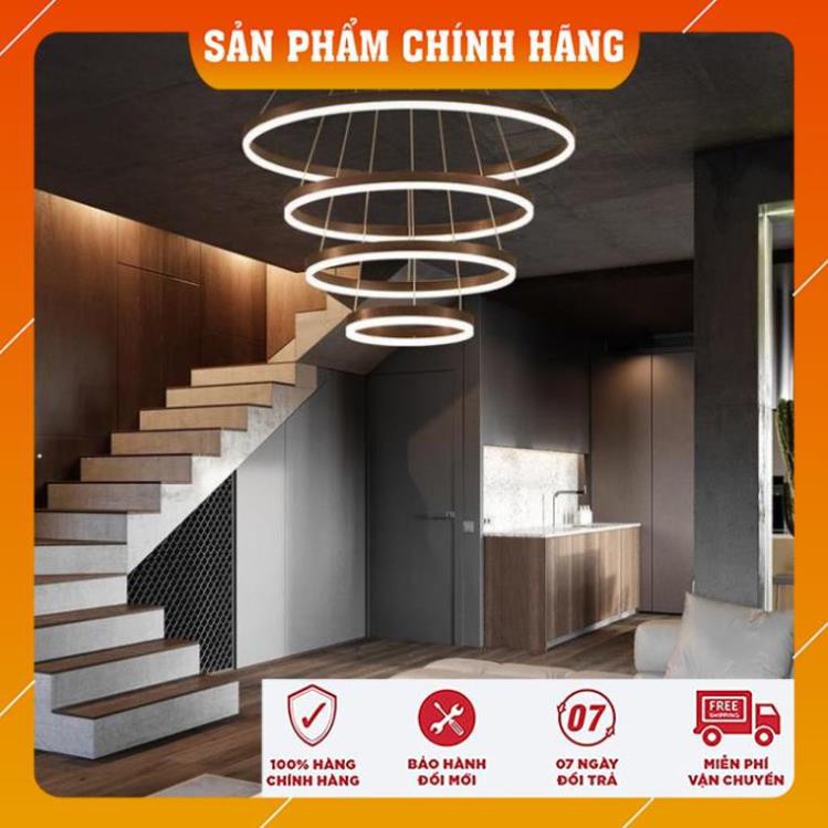 [Hàng cao cấp] Đèn Thả Trần Không Gian Led DHTHA4 Hình Tròn 4 Vòng - 3 Chế Độ Ánh Sáng - Điều Khiển Từ Xa