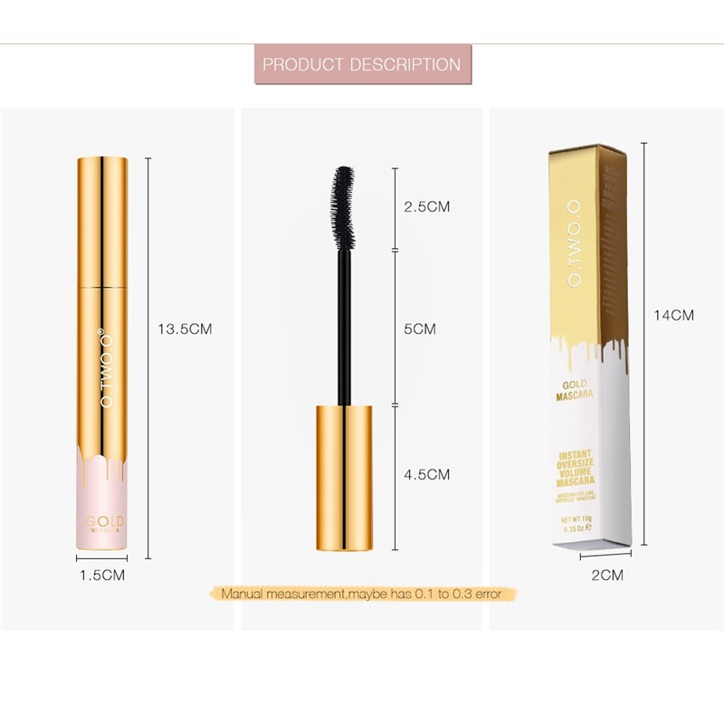 Mascara O.TWO.O chống nước lâu phai nhanh khô làm dày và cong mi hiệu quả