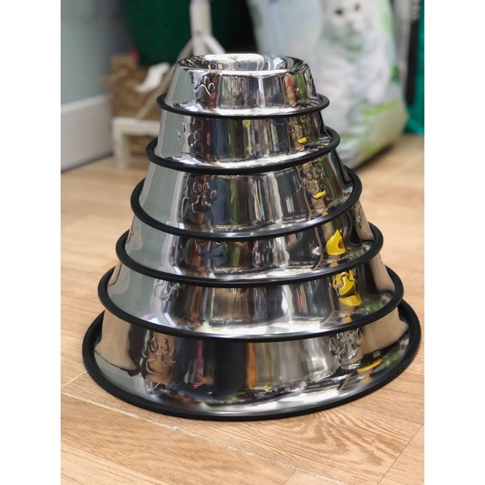 Bát - chén ăn Inox đủ size dành cho các bé chó, mèo