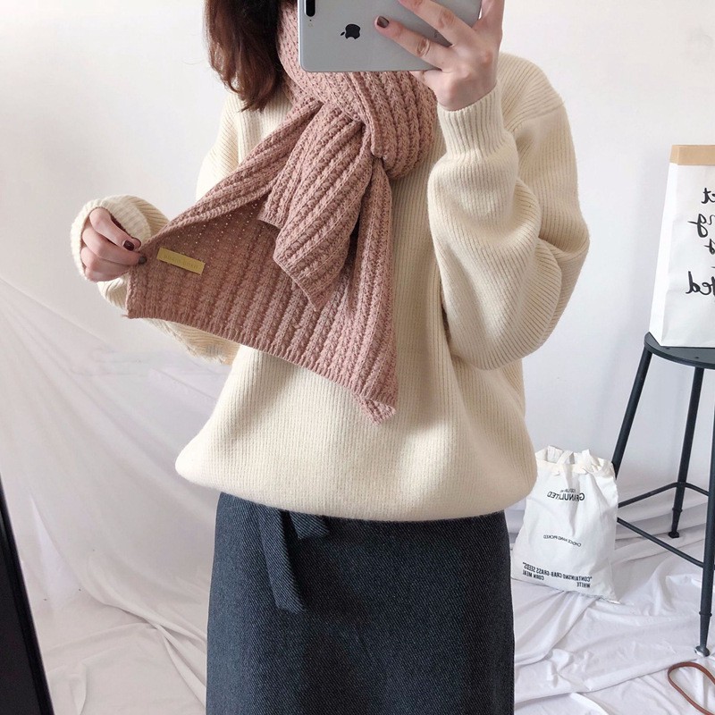 [Xả hàng] Khăn len trơn các màu chất mềm mịn siêu ấm áp cho mùa đông
