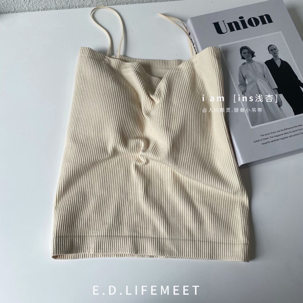 DUNEA Áo hai dây có mút đệm ngực thiết kế quyến rũ cho nữ