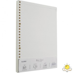 Ruột sổ còng B5 100 tờ giấy Dotgrid Klon MS 547, giấy refill binder Klong