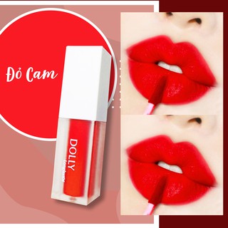 [Đỏ Cam] - Son Kem Dolly Không Chì Đỏ Cam  (tách set )