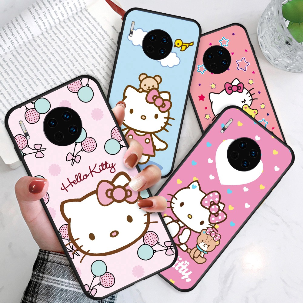 Huawei Mate10 Mate8 Mate9 Lite Mate 10 Pro 8 9 huawie For Soft Case Silicone Casing TPU Cute Cartoon Hello Kitty KT Cat Sugar Girl Lovely Phone Full Cover simple Macaron matte