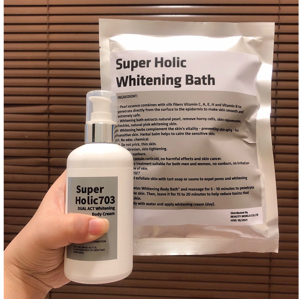Ủ Tắm Trắng Thanh Lọc Da Vĩnh Viễn SUPER HOLIC WHITENING BATH DR.SHEE