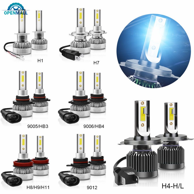 Set 2 đèn LED 6000K ánh sáng trắng H1/H7/9005-HB3/9006-HB4/H9H10H11/9012/H4-H / L