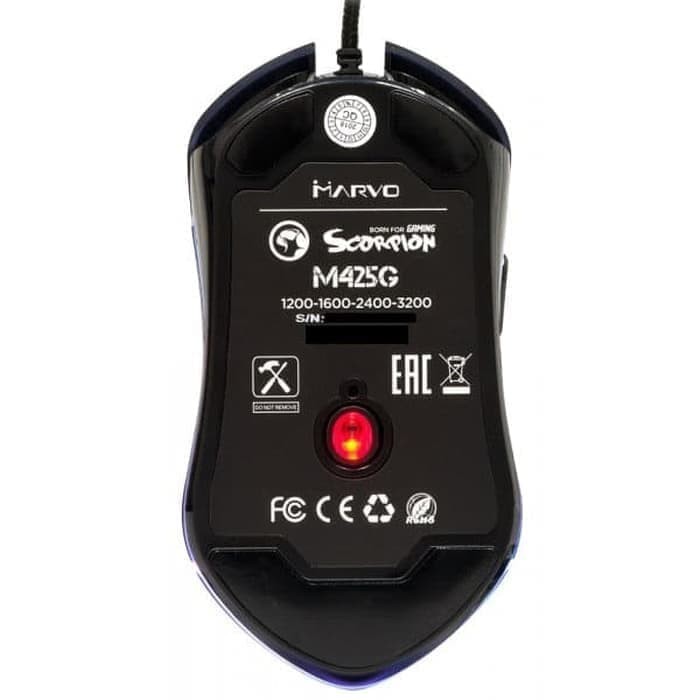 Mouse Marvo M 425G đen Led USB , Chuột máy tính có dây cổng USB Marvo M425g đen có đèn Led