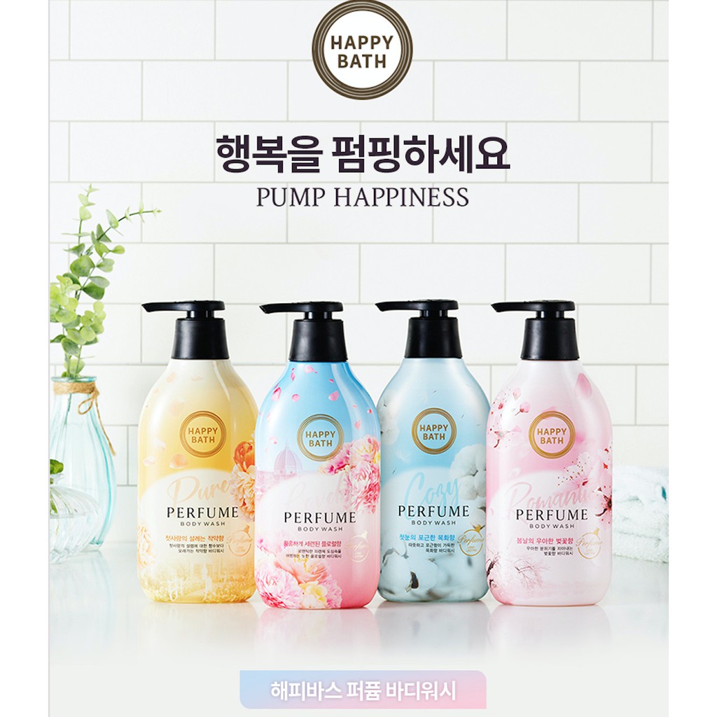 Sữa Tắm Cao Cấp Happy Bath Shower Nội Địa Hàn Quốc 900g - Made In Korea