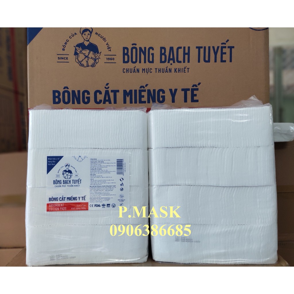 Bông Bạch Tuyết - Bông Y Tế Cắt Miếng 500gr ( Hàng chính hãng )