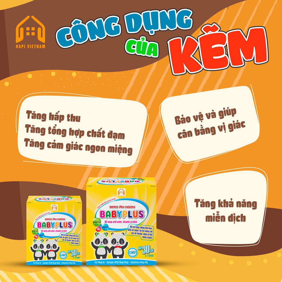 BABYPLUS - Siro ăn ngon giúp trẻ hết biếng ăn, tăng cân, tăng đề kháng - HAPI GRUOP