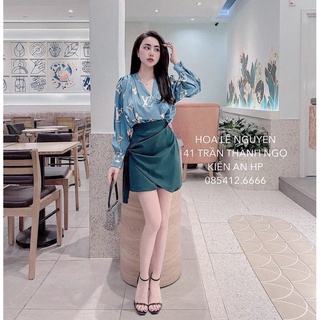 SET ÁO LỤA CAO CẤP MIX CV VẠT LỆCH