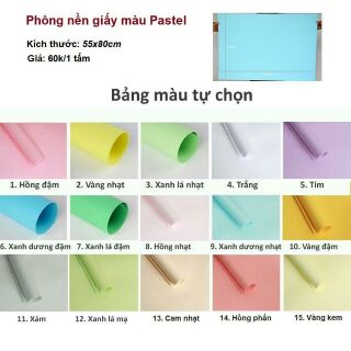 Combo 11 tấm giấy màu