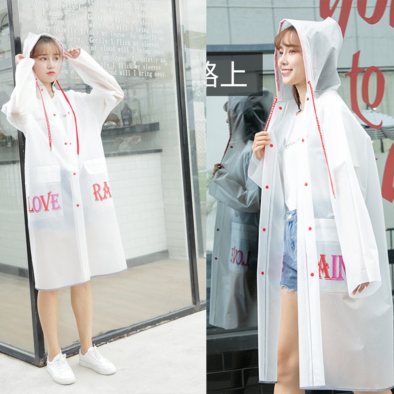 Áo mưa trong suốt nhựa EVA phong cách Hàn Quốc