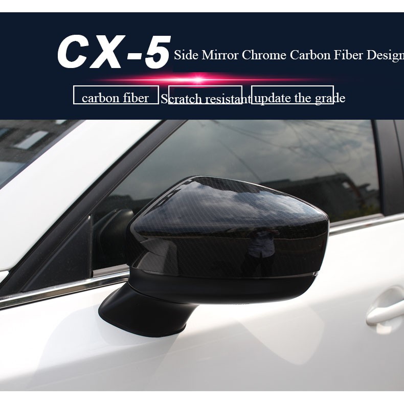 Ốp Gương Chiếu Hậu Bằng Sợi Carbon Cao Cấp Cho Ô Tô Mazda CX5