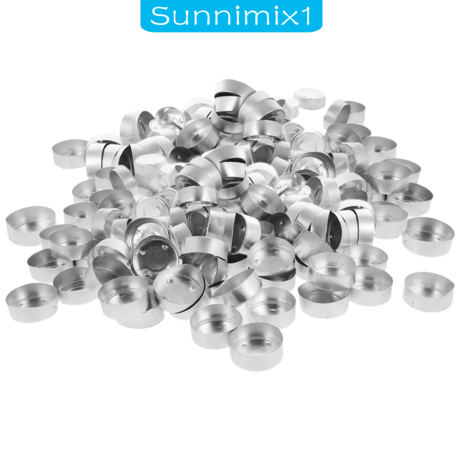 [SUNNIMIX1]200 Pieces Empty Aluminum Tealight Cups DIY Candles Containers Case 38x12mm