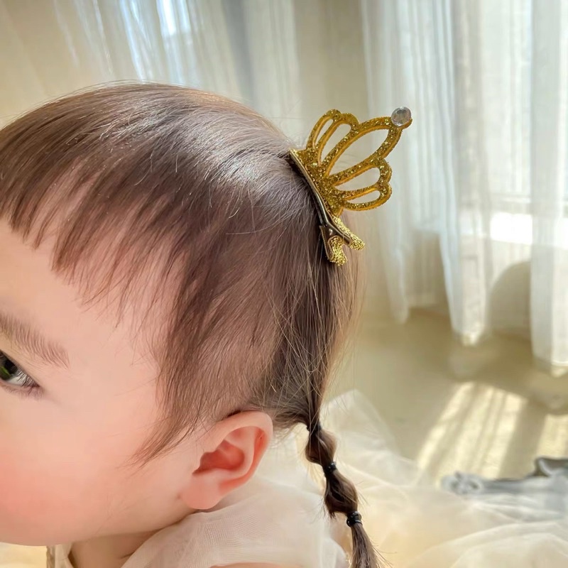 Kẹp vương miện nhũ siêu yêu cho bé - Tiệm phụ kiện nhà Nana