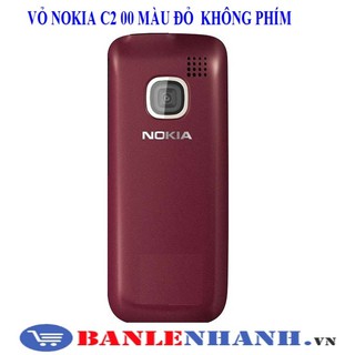 VỎ NOKIA C2 00 MÀU ĐỎ KHÔNG PHÍM [VỎ ZIN, XỊN]