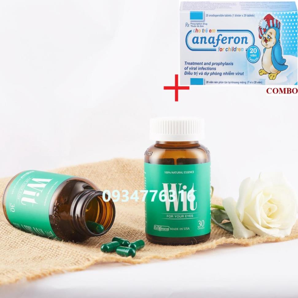 Combo Chim cánh cụt Nga+ Viên uống WIT bổ mắt (30 viên)
