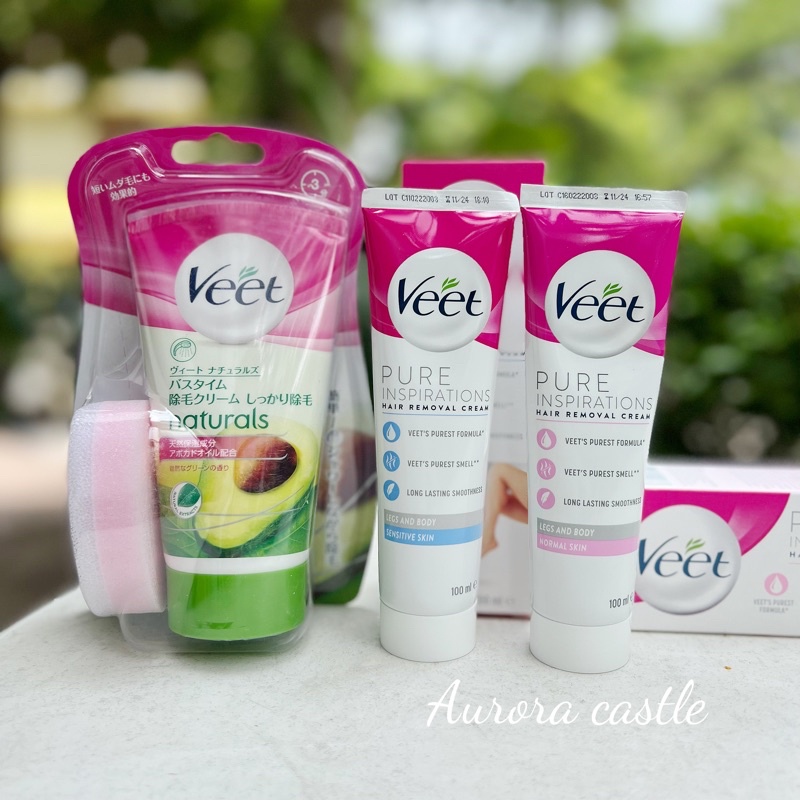 Kem tảy lông Veet | Hair Removal Cream Silk &amp; Fresh | dành cho da nhạy cảm