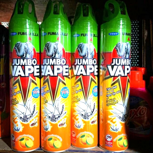 Bình xịt muỗi jumbo vape 600ml hương chanh tự nhiên