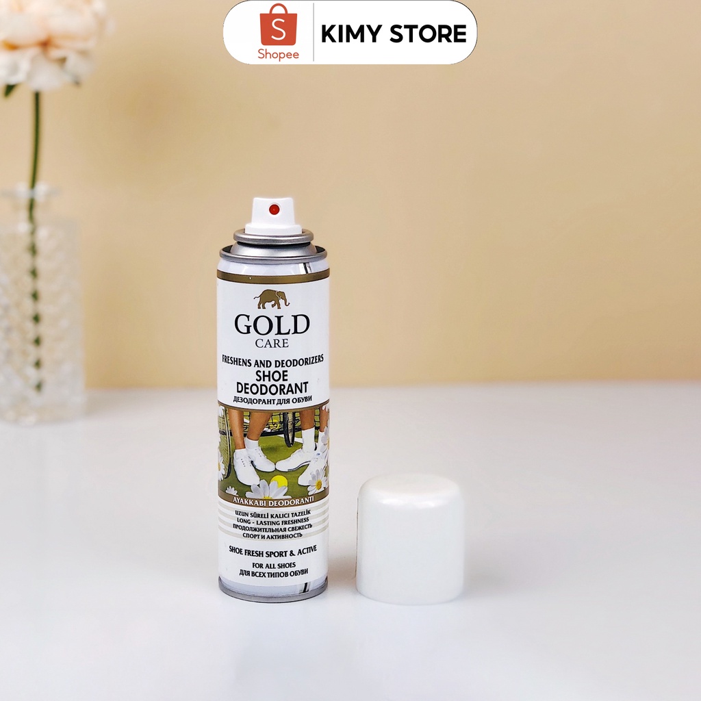 Xịt khử mùi giày Goldcare- Kháng khuẩn, chống hôi chân, hương thơm dịu nhẹ - Công nghệ Thổ Nhĩ Kì