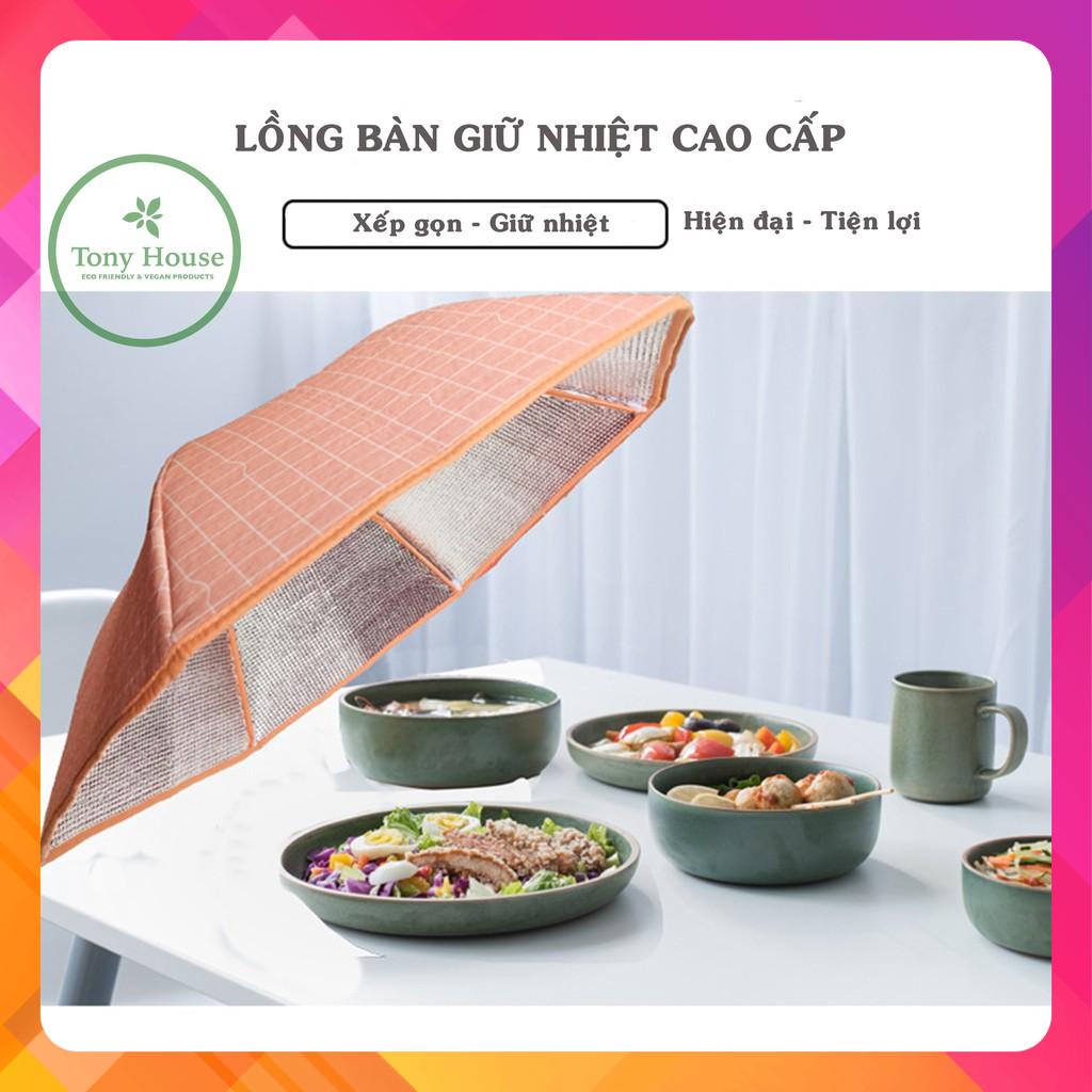 Lồng bàn giữ nhiệt xếp gọn cao cấp