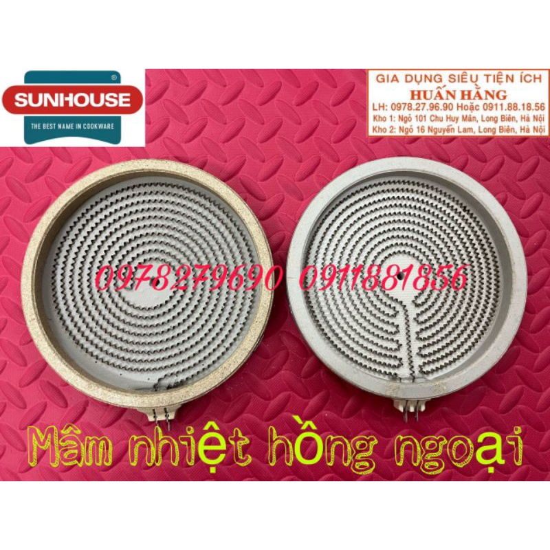 XẢ KHO GIÁ SỐC - MÂM NHIỆT BẾP HỒNG NGOẠI 2 CHÂN CẮM 2000W 20CM SUNHOUSE CHÍNH HÃNG
